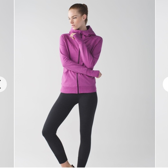 lululemon athletica Tops - Lululemon Scuba Hoodie Terry Heathered Violet